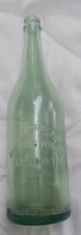 Maquoketa Bottling Works Glass Bottle Clear Green EMPTY 1 Pint 7 Oz Maqu... - $32.71