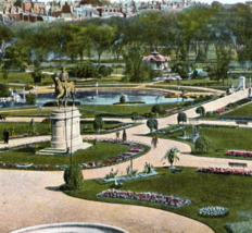 Public Garden Boston Postcard Vintage Massachusetts 1906 - £7.92 GBP
