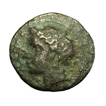 Ancient Greek Coin Kamarina Sicily AE12mm Female Head left / Bull 02835 - £18.29 GBP