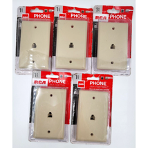 RCA TP247R Wall Phone Jack Mount Plate Kit Tan Lot Of 5  - $9.00