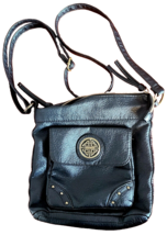 Women&#39;s Stone &amp; Co Purse Leather Crossbody purse distressed corner. Black. - $31.67