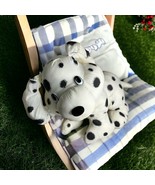 Puffalump Dan Dee Dalmatian Puppy Dog Nylon Plush White Black Spots Stuffed - £14.83 GBP