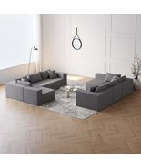 Luxury 188&quot; Corduroy Modular L-Shaped Sectional Sofa 8PC Set - $2,117.68 CAD