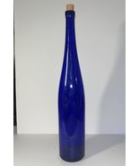 19&quot; Cobalt Blue Glass Wine Bottle 150 cl Vase/Bottle with cork - $28.05