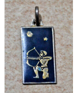 VINTAGE 925 STERLING SILVER ENAMEL SAGITTARIUS  PENDANT - €25,53 EUR