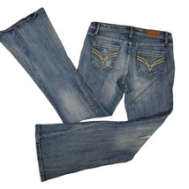 Vigoss Blue Jeans Womens Sz 5 Bootcut Flare Low Rise Stretch Distress W3... - £15.21 GBP