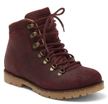 Birkenstock US 7 EU 38 Jackson Boots Hiking Burgundy Suede Leather Xtra ... - $138.59