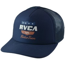 RVCA Rodeo Team Adjustable Navy Blue Trucker Mesh Back Baseball Hat - $22.75