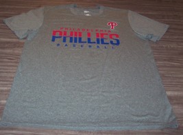 Philadelphia Phillies Mlb Baseball T-Shirt Mens Large Gray Majestic - £15.56 GBP