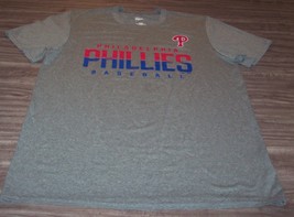 Philadelphia Phillies Mlb Baseball T-Shirt Mens Large Gray Majestic - £15.69 GBP