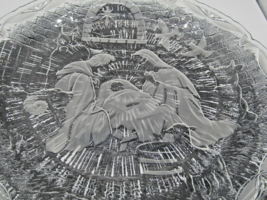 Vintage Mikasa Nativity Scene Embossed Frosted Crystal 15&quot; Plate Rare Retired - £47.47 GBP