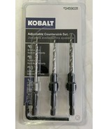 Kobalt Steel 3 Pack Adjustable Center Sink Drill Bit Set with 1/4 Inch S... - £28.02 GBP