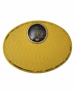 Vintage Mid Century Modern Borg Oval Bathroom Scale Mustard Gold Harvest... - $37.61