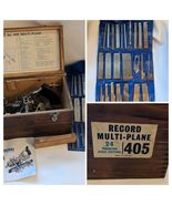 Record 405 Combination Woodworking Wood Plane Cutters Box Manual Complete - $8,309.07 MXN