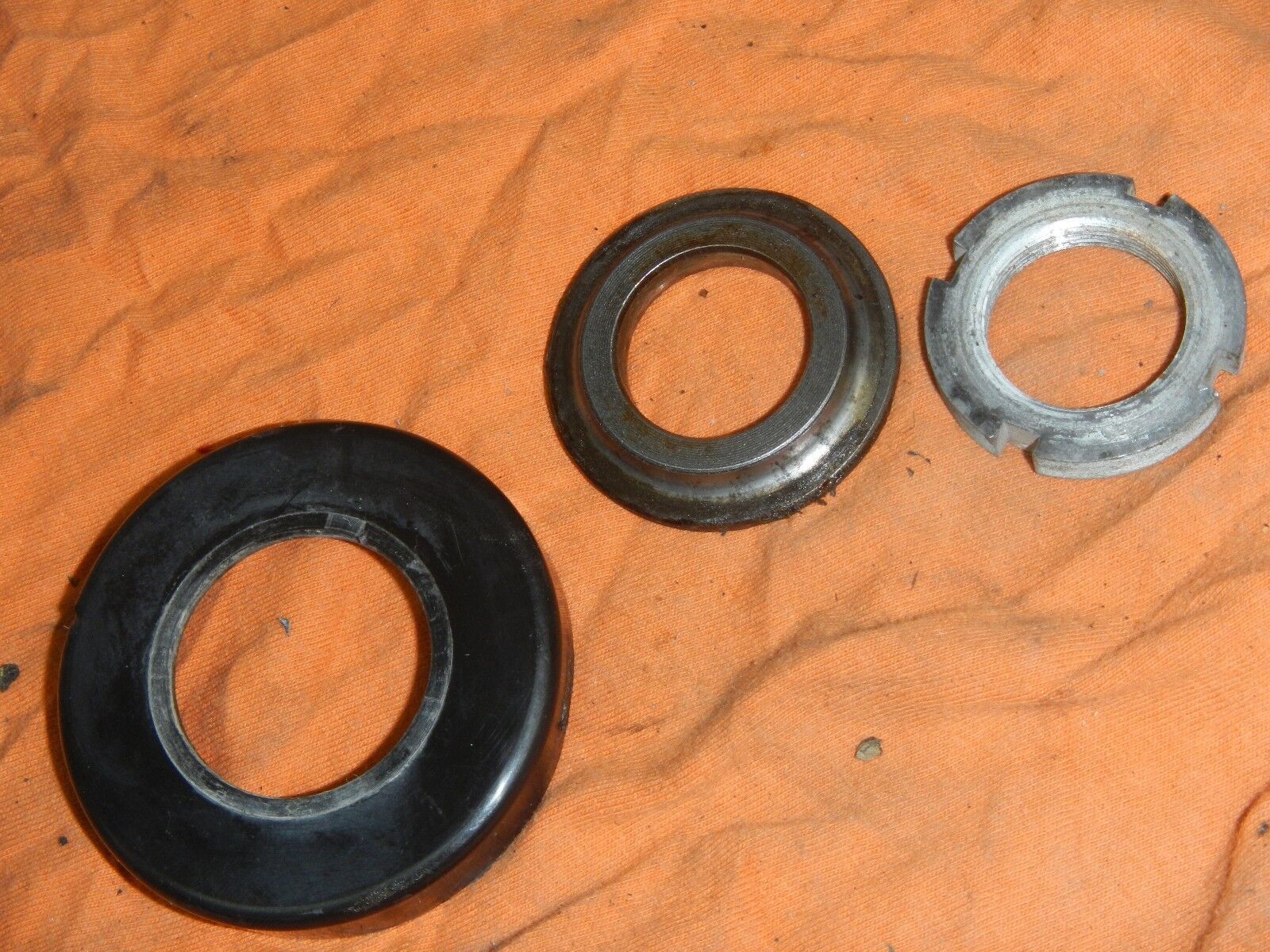 UPPER STEERING BEARING RACE COVER NUT 1975 1976 KAWASAKI KT250 KT 250 TR... - $12.77