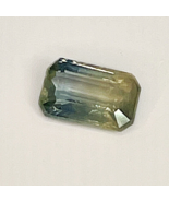 0.96ct UNHEATED BICOLOR Blue Green Sapphire Emerald Cut, Gem Report, Offer! - $911.18 CAD
