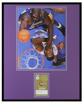 Shaquille O&#39;Neal 2001 NBA Finals Framed 16x20 Repro Ticket &amp; Photo Set Lakers - £62.29 GBP