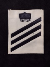 Navy Mineman (MN) E-3 Striker Rating Sleeve Insignia Black on White Vintage - £3.77 GBP