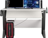 Genesis Adjustable Gaming Desk, White - $218.99