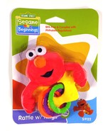 Sesame Street Beginnings Elmo Series 4&quot;t Plastic Baby Rattle Teether Wit... - £10.06 GBP