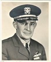 Original US Navy Photo of Naval Captain 3&quot; x 3.7&quot; ww2 April 1945 Named.  - $7.70