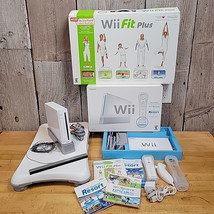 Nintendo Wii Video Game System RVL-001 Console Bundle with Fit Balance Board + - £122.95 GBP