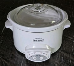 Rival Crock Pot Stoneware Slow Cooker 5 qt Smart Pot White Model 3850 US... - $64.94