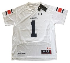 Under Armour Ncaa Auburn Tigers #1 Youth Boy&#39;s Med ON-FIELD Football Jersey New - £41.09 GBP