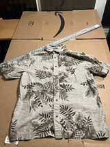 Croft &amp; Barrow Shirt Mens Medium Casual Button Up Hawaiian Tropical Short Sleeve - £9.06 GBP