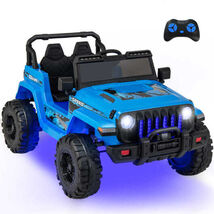 12V Kids Ride-on Jeep Car with 2.4 G Remote Control-Blue - Color: Blue - $395.19