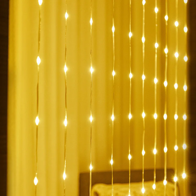 Fairy LED String Lights Curtain Gar Festoon Remote Christmas Decoration Holiday  - £63.33 GBP