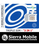 TRACFONE TRIPLE SIM CARD 3 in 1 • GSM 4GLTE T-MOBILE MVNO •  WITH TRACKING - £6.71 GBP