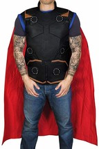 Infinity War Avengers Detachable Sleeves Thor Vest 2 in 1 Jacket with Red Cape - £121.31 GBP