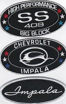 CHEVY SS 409 IMPALA SEW/IRON ON PATCH EMBROIDERED EMBLEM 1962 1964 CHEVR... - £12.54 GBP