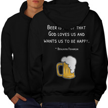 Beer Good God Love Sweatshirt Hoody Festive Men Hoodie Back - £16.72 GBP