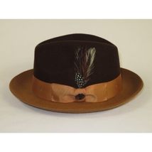 Men BENTLY Hat Australian Wool Fedora Damien Collection DM756 Brown/Camel image 5