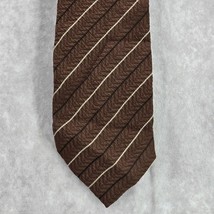 Joseph Abboud Brown Stripe 100% Silk Italy Men&#39;s Neck Tie NWOT - $25.00