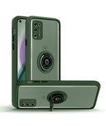 DARK GREEN Rugged Case w/ Magnetic Ring and Camera Cover For Moto G Styl... - £6.11 GBP