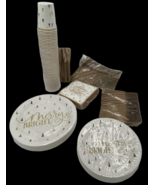 Sliner 350 Pcs Christmas Paper Plates, Napkins, Plastic tableware (50 sets) - $37.53