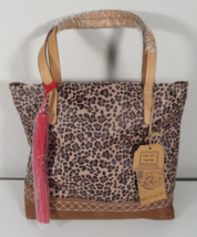 Catchfly Womens Purse Large Tote Bag Leopard Print Fits Laptop Leather B... - $49.45