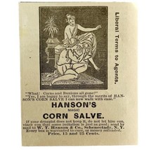 Hanson&#39;s Magic Corn Salve 1894 Advertisement Victorian Foot Medicine 3 A... - $9.99