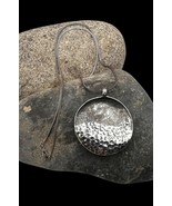 Silpada N1496 Retired Sterling Silver Large Hammered Pendant Necklace - $54.99