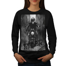 Wellcoda Grim Reaper Biker Womens Sweatshirt, Death Casual Pullover Jumper - £23.10 GBP+