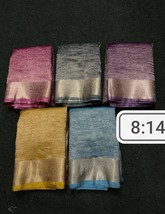 Georgious Tissue Banarasi Silk Crush Saree with Zari Weaving || Running Blouse w - £67.36 GBP