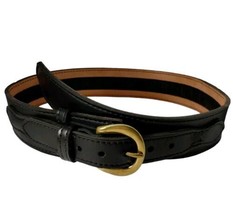 Safariland Patrol Style Duty belt Sz 32 Genuine Leather Brass Buckle MDL146 - £37.99 GBP