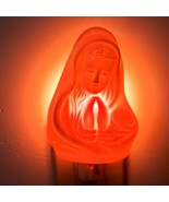 Magician  Virgin Mother Mary night light plug in cream plastic praying v... - $931.33 MXN