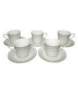 Vintage Madeira Fine China Japan Footed Coffee Cup and Saucer Set of 5 - £27.53 GBP