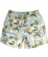 OP Sport Shorts XL Drawstring Pockets Blue Gray Floral Tropical Pattern - $21.67 CAD