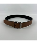 Michael Kors Mens Pebble Leather Jean Belt in Luggage-Size 32 - $570.01 MXN