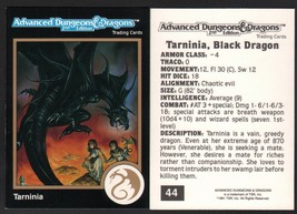 1991 TSR AD&amp;D Gold Dungeons &amp; Dragons RPG Fantasy Art Card #44 ~ Black D... - £5.44 GBP